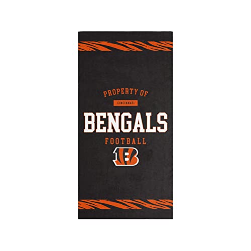 Serviette de plage Cincinnati Bengals FOCO grand format pour le bain - 2