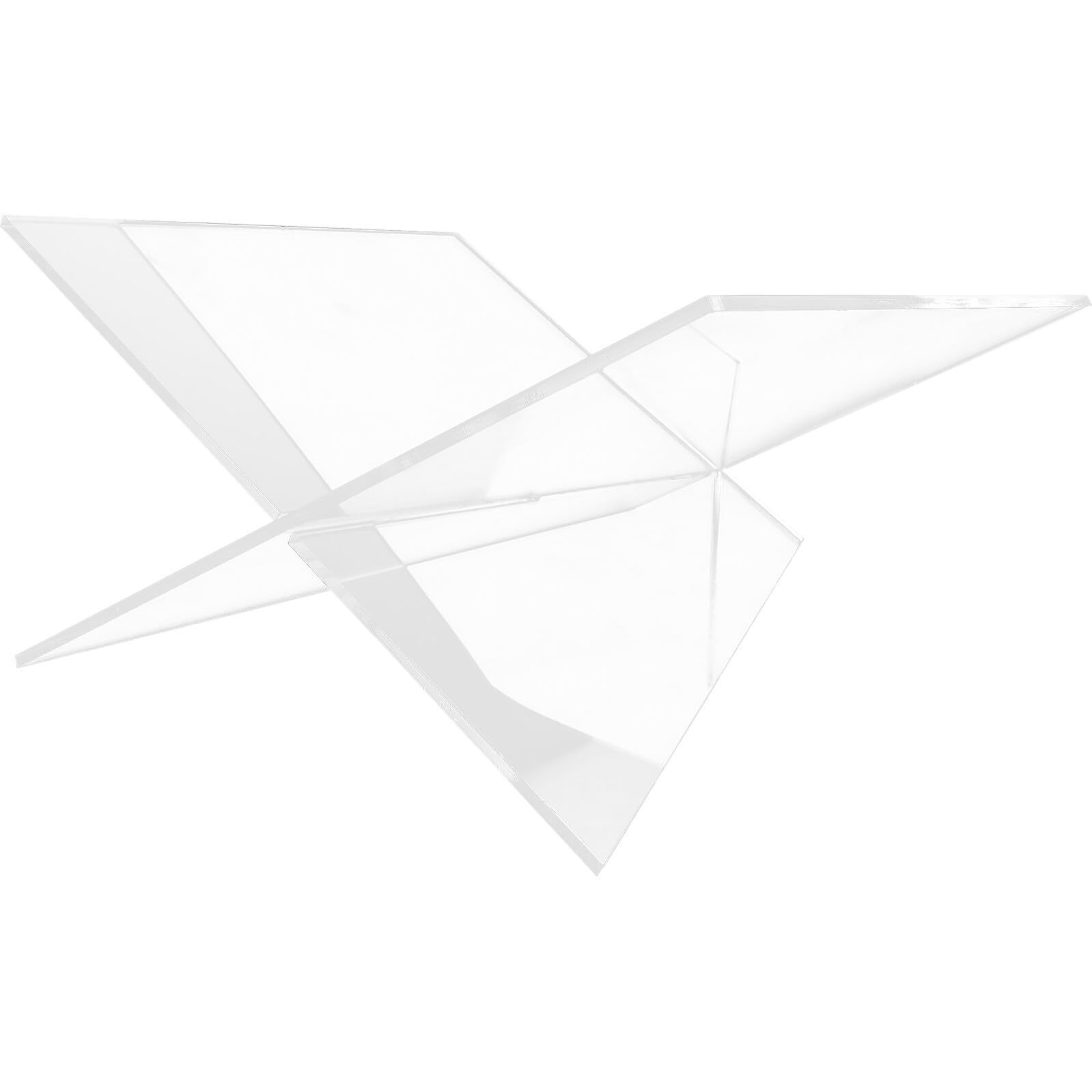 X förmiger Acryl Buchständer Transparenter Offener Leseständer für Bücher Magazine Kochbücher und Bibeln Stabiler Aufsteller mit Schrägem Winkel für Tisch und Ladentheke