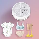 Small Space, Big Results: The Mini Ultrasonic Washing Machine 10 Mini Washing Machine, Ultrasonic Turbine Small Portable Washing Machine, Portable Turbo Washer Dishwasher with Suction Cups, Portable Washer for Underwear, Baby Clothes, Socks