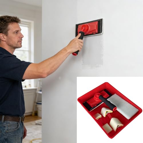 Kit complet : ensemble de pinceaux polyvalents de peinture avec bac
