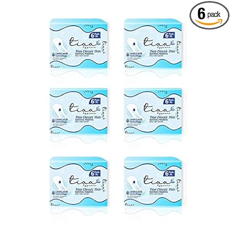 Tiaa Classic Thin 290 mm XL 6 S Pouch (Pack of 6) Sanitary Pads