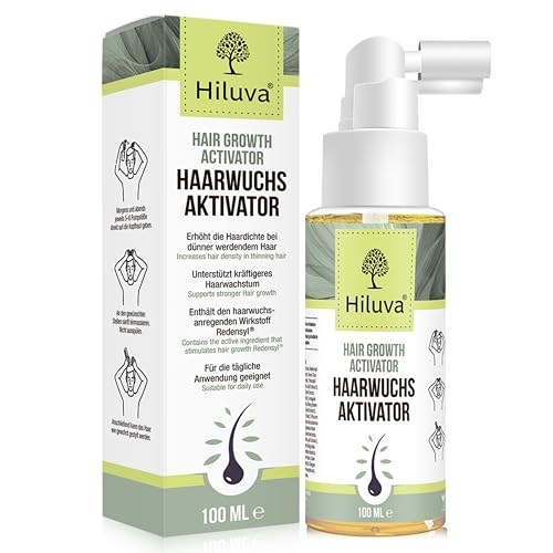 Hiluva Haarwuchs Aktivator 100ml Haarserum mit Redensyl Biotin & Niacinamid gegen Haarausfall Haarwuchsmittel für schnelleres Wachstum & volles Haar Kopfhaut Serum für Damen & Herren