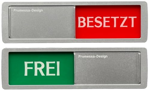 Promessa-Design Promessa-Design Frei - Besetztschild XL - Mit Schieber - Freibesetzte Schiebeschilder - Klebeschild - 17 5 x 5 x 0 7 cm - Doppelseitiges Klebefläche - Schilder mit Schiebefunktion.