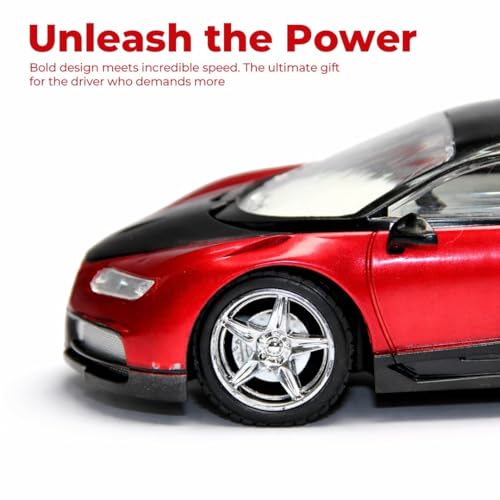 Image of Remote Control Car Rechargeable, Red and Black, Sports Supercar RC Toy with Wireless Controller, for Kids (Black-Red)