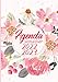 Agenda semainier 2022 2023: planificateur hebdomadaire avec heures de juin 2022 à juillet 2023 grand format - 1 semaine sur 2 pages - couverture souple - fleurs aquarelle