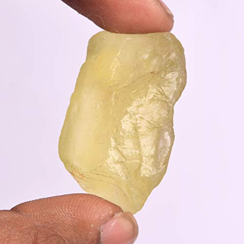 REAL-GEMS Natural Lemon Topaz 110.00 Ct Crystal Healing Gemstone Natural Rough Specimen or Wrapping Stone3