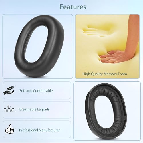 HAIZEEN Earpads and Headband Compatible with Jabra Elite 85H Wireless Headsets Ear pads Replacement Cushion (Protein Leather/Memory Foam) - Image 3