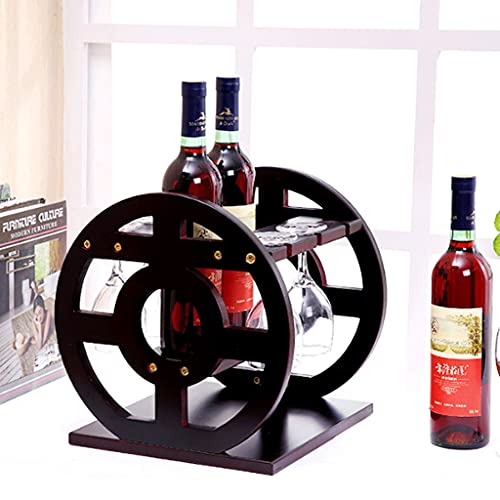 Soporte para botellas de vino de madera maciza estilo europeo miniatura 5