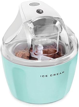 Nostalgia BLUE 1.5-Quart Retro Series Electric Ice Cream Maker with Ingredient Chute