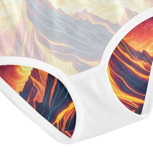 Fiery Mountain Girl Panties Cute Toddler Girls Underwear Cotton Personalized Kids Briefs Undies 2t 5