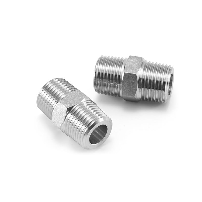 Image of Beduan 3 /4 inch Male to 3 /4 inchMale NPT Hex Nipple Stainless Steel Pipe Fitting (Pack of 2)