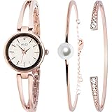 AVGI レディース うで時計 ステンレス ブレスレット 防水 ローズゴールド