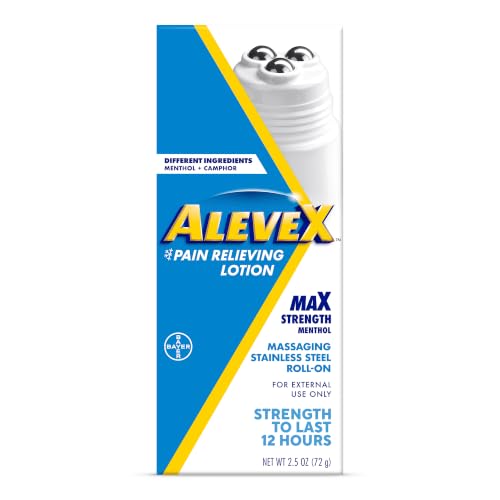 AleveX Topical Pain Relief Lotion with Rollerball Applicator - Long Lasting Arthritis and Muscle...