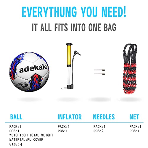 Adekale Soccer Balls Size 3/4/5,Glow In The Dark Official Size Soccer Ball,Indoor/Outdoor Light Up Training Ball With Pump And Needls,Street Ball Game For Men #TOP1