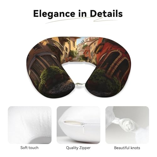 Almohada de viaje Polycotton Negra con espuma viscoelástica miniatura 4