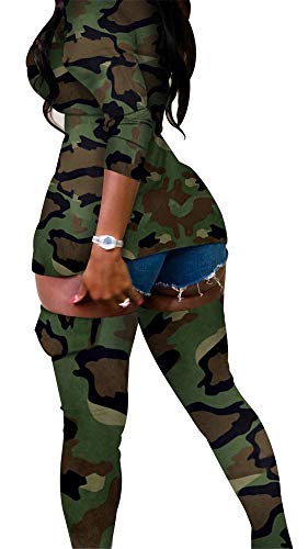 Bold and Sexy Camo Blazer Set with Long Socks - Image 3