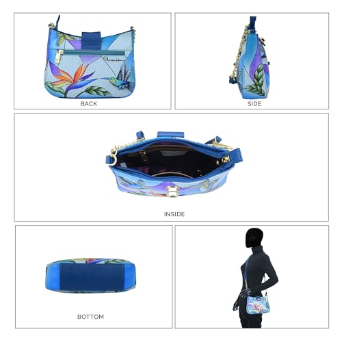 Anuschka Women's Original Hand-Painted Genuine Leather Small Crossbody4