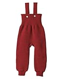 Made in Baden-Württemberg Disana Trägerhose Schurwolle kbT-Merino Strick (Bordeaux, 74/80)