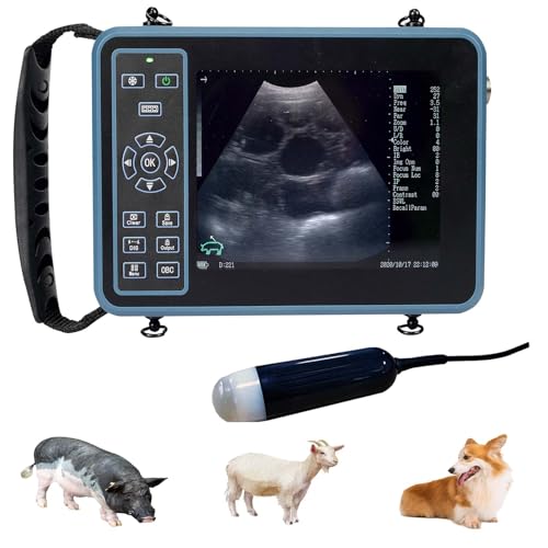 DAWEI Vet Ultrasound Machine for Pregnancy Veterinary Ultrasound Scanner with 3.5Mhz Convex Probe for Sheep，Goat,Pig
