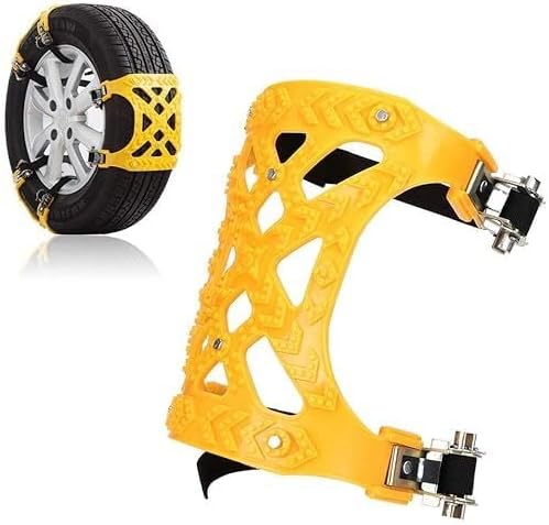 Upgraded Snow Chains for Car, TPU Tire Chains, Adjustable Universal Emergency Anti Slip Snow Chains for Trucks/SUV/ATV for Ice Snow Mud Sand