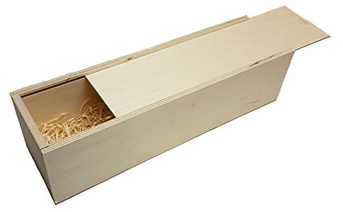 Geschenkbox Holz - Aufbewahrungsbox für Geschenke - ideale Geschenkbox - Holzkiste mit Deckel - Holzbox aus Birkensperrholz - Werkzeugkiste - Weinkiste - 341 x 86 x 86 mm Cover