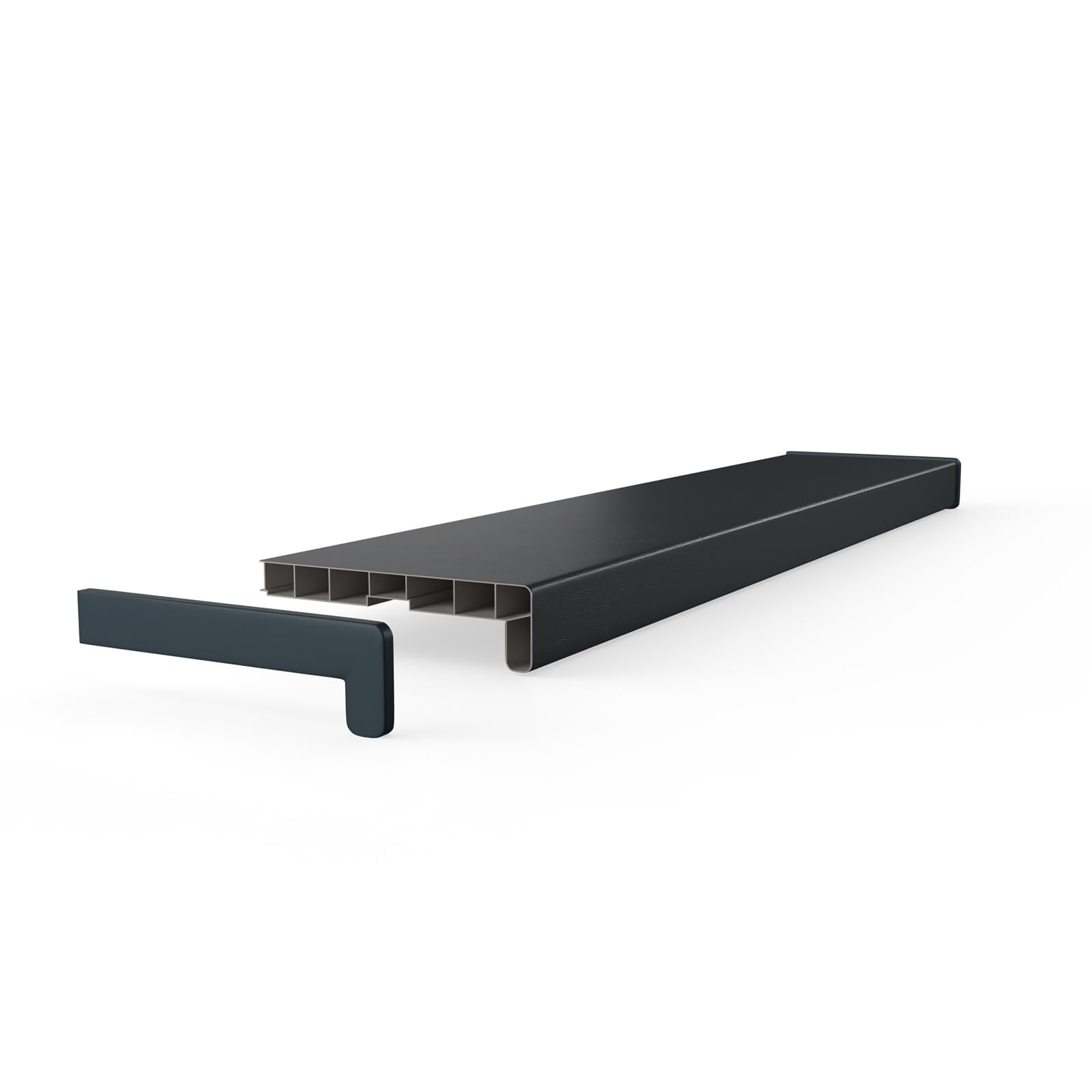 Vensterbank, pvc-kunststof, 25 x 90 cm, grafiet Vensterbank, pvc-kunststof, 25 x 90 cm, grafiet