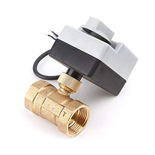 Válvula de bola motorizada DN15 AC220V de latón 2 vías 3 cables para agua 4