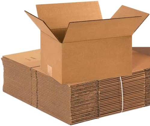 BOX USA Shipping Boxes Small 12"L x 9"W x 6"H, 25-Pack | Corrugated Cardboard Box for Packing, Moving and Storage
