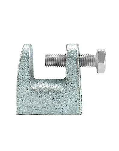 QWORK® 12 Stück trägerklemme, stehfalzklemme, verzinkter Stahl, M8 (8mm), für brückenbau, hochbau