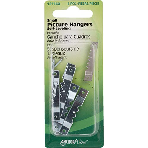 Image of Hillman AnchorWire Silver Steel Self-Leveling Hanger Small 6 pk 1 lb.