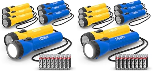 Image of Eveready LED Flashlight Bright Reliable Flashlights for General Purpose, Great for Camping, Car, Emergency Storm Power Outage Handheld Flashlight (Batteries Included) (Pack of 16)