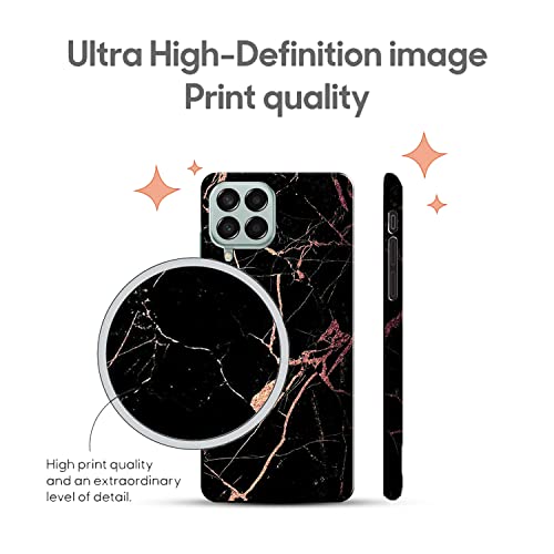 Image of COLORflow Back Cover Compatible with Samsung Galaxy M12 / A12 / F12 | Beautiful Black Golden Marble | Designer Printed Hard CASE Bumper Back Cover Compatible with Samsung M12 / A12 / F12