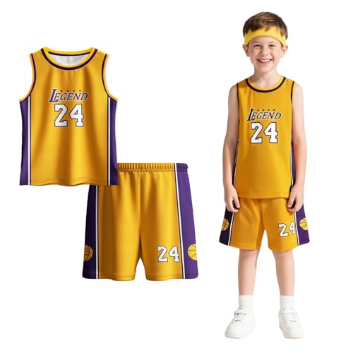 Kusouku Kids Basketball Jersery Boys Sports Athletic Practice Outfits Youth Classic Mesh Sleevess Shirts Training Uniforms Fans Track Tank Tops
