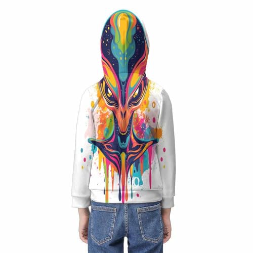 Sweat extraterrestre 3D pour ado de 8 à 10 ans en hiver - 6