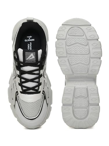 Image of Impakto Women Chunky Sneakers | Lightweight & Breathable Upper for Airflow | Shock Absorbing Padded Insole | Skid Resistant Outsole for Firm Grip for Travel, Party & College Casual Shoes