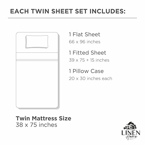100% Cotton Percale Sheets Twin Size, White, Deep Pocket, 3 Piece - 1 Flat, 1 Deep Pocket Fitted Sheet And 1 Pillowcase, Crisp Cool And Strong Bed Linen #TOP5