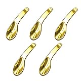Ipetboom 5-teiliges Gesichtscreme-löffel-schönheitswerkzeug Für Augencreme-maske Serum-peeling Goldene Farbe Einfache Anwendung