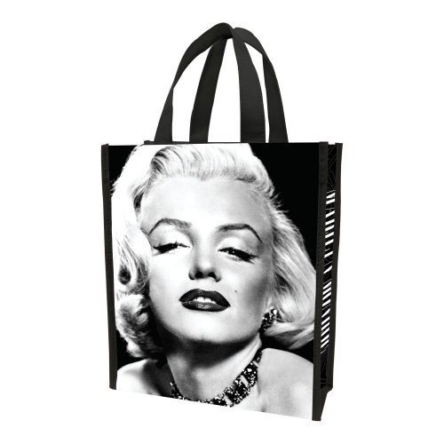 Vandor 70073 Marilyn Monroe Small Recycled Shopper Tote, Black/White