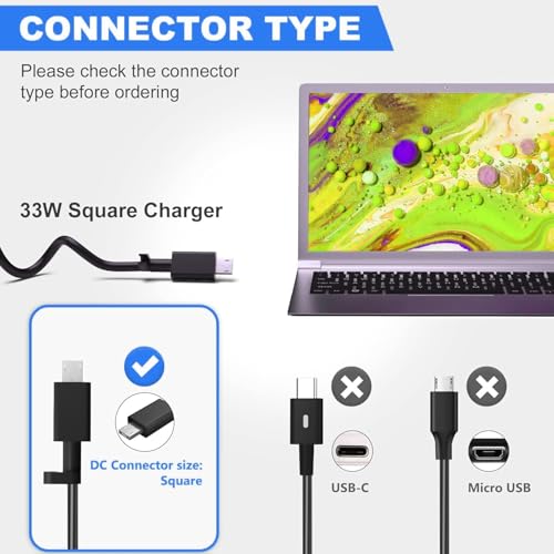 Image of WeFly 33W 19V 1.75A Laptop Adapter Charger for Asus E200 E200H E200HA, X205TA X205T X205, TP200 TP200S TP200SA, E202 E202S E202SA, E205SA L205SA X206HA