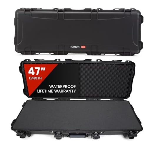 Nanuk 990 Waterproof Professional Gun Hard Case with Foam Insert for Rifle w/ Wheels - Black