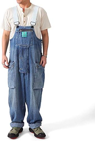 Amazon Co Jp Nigel Carbourn Lybro ナイジェルケーボン ライブロ ナバル ダンガリー クロキデニム オーバーオール オールインワン メンズ 48 Heavy Wash 1 服 ファッション小物