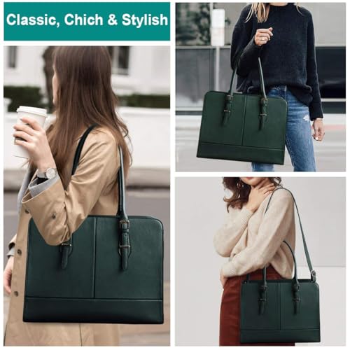 Leather Work Tote Briefcase