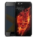 DeinDesign Coque Compatible avec HTC One A9 s Ã‰Tui Housse Tête de Mort Feu Crâne