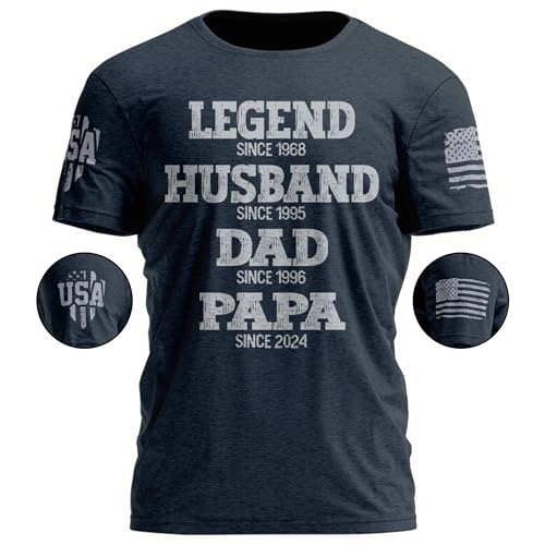 GODMERCH Custom Papa Shirt, Personalized Dad Grandpa Nickname with Kids Names Sweatshirt Hoodies, Gifts Fathers Day for Men