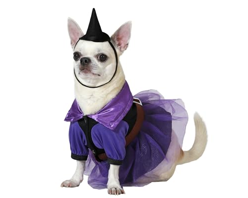 ATOSA Disfraz para Mascota Bruja Vestido Violeta con Sombrero