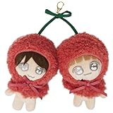 [クロスマーベリー] ぬい ポンチョ 15cm キーホルダー チャーム さくらんぼ ぬい服 推し活 着せ替え ぬい活 ぬいぐるみ kpopdoll 韓国 ドール オタ活 ヲタ活 R80 レッド M