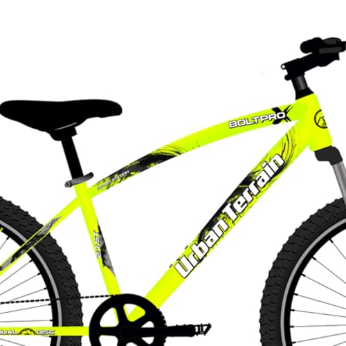 Image of Urban Terrain Bolt Pro Cycle /Bicycle MTB 27.5T Single Speed with Front Suspension & Dual Disc Brake Bicycle for Men /Boys Mountain Bike | Ideal for 15+ Years,Unisex, Frame Size :17.5 inch (Yellow)