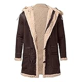 Prime Deals Of The Day Prime Sale Cocila Light Weight down Jacket Men Button Coat Lapel Collar Long Sleeve Padded Leather Jacket Vintage Thicken Coat Sheepskin Jacket Mens Bl Warehouse Clearance Uk - Image 3