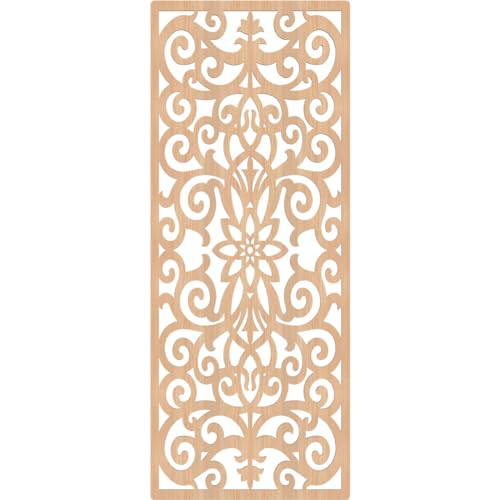 Image of Buel Decorative Pierced Fretwork Wood Wall Panels, 31 3 /8 inchW x 79 3 /8 inchH x 3 /8 inchT, Hickory