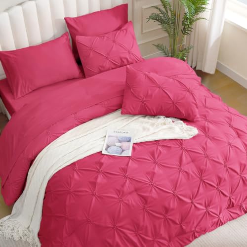 Image of BEDELITE Queen Comforter Set Hot Pink,Lightweight & Soft Comforter